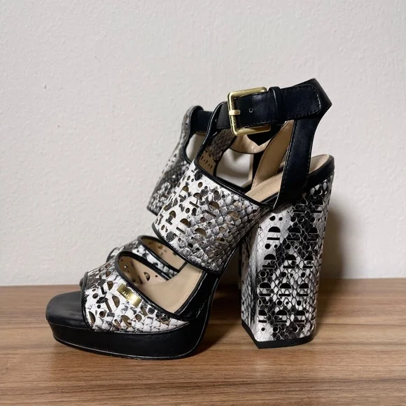 Calvin Klein Shoes Calvin Klein Vallin Black White Snakeskin